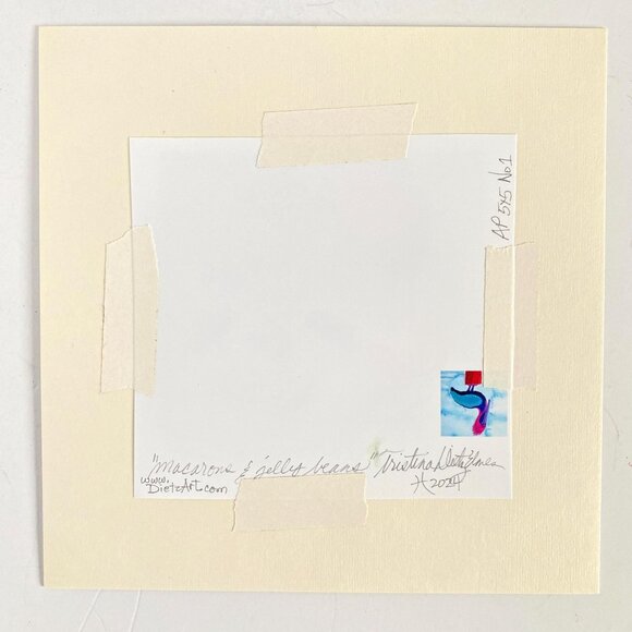 Macarons and Jelly Beans Painting Artist Proof Print in 8x8in Mat Frame Ready - Picture 3 of 4